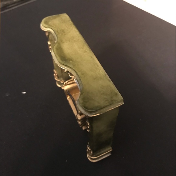 Vintage Miniature Onyx Green Reutter Marble Fireplace 1:12 Scale - Picture 5 of 5